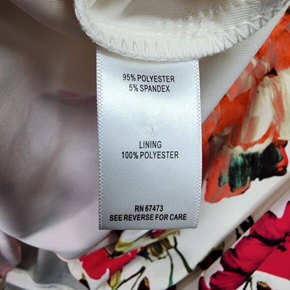 Just Taylor Floral Dress Women 8 NWT Pleated Pockets Gold Zipper Party Flawed - Picture 10 of 14